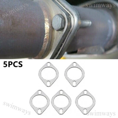 5PCS 2 Bolt High Temp Exhaust Gasket Flange 2.5'' Cylinder Head Gasket Set — 第 1/4 张图片