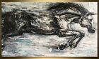 100%Hand-painted Abstract horse Oil Painting On Canvas 24X48inch (NO framed)