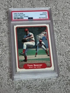 PSA 10 GEM MINT BASEBALL CARD 1982 FLEER HOF TOM SEAVER CINCINNATI REDS - Picture 1 of 1