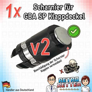🦾 1x Nintendo Game Boy Advance SP Achse Scharnier Spring Gelenk Gameboy GBA SP - Bild 1 von 2