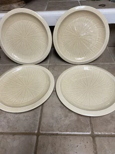 VTG FRANCISCAN POTTERY SEA SCULPTURES SALAD PLATES 4 SEA URCIN GOLD WITH FLECKS - Picture 1 of 15