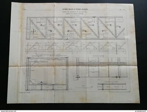 ANNALES PONT et CHAUSSEES (Dep 24) Plan Pont de Corgnac et de Mouney 1899 - Imagen 1 de 4