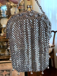 Rare Antique Art Nouveau Sterling Silver Chatelaine Purse Gorham Mint 1890's - Picture 1 of 11