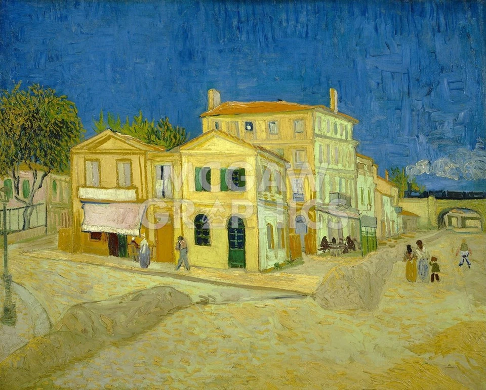 Póster impreso arte de pared La Casa Amarilla 1888, Van Gogh 11" x 14" 1762 Foto 1 de 2