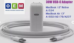 official Apple Official USB-C Type C 30W Power Adapter + Cable iPhone iPad Mac - Picture 1 of 5