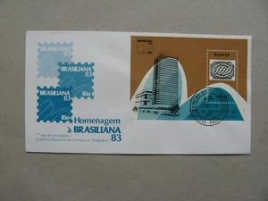 BRAZIL / BRASIL, cover FDC 1982, S/S Phil. Expo Brasiliana 83, stamps on stamps - Picture 1 of 1