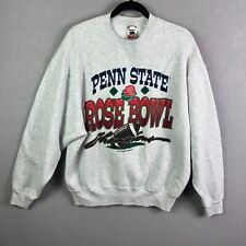 Vintage Penn State University Sweatshirt Men XL Gray PSU Rose Bowl 1995 Glitter