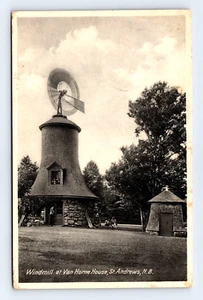 ST ANDREWS N B CANADA WINDMILL AT VAN HORNE HOUSE 1936 REAL PHOTO POSTCARD (J-2) - Picture 1 of 2