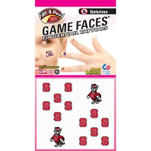 Fan-A-Peel NC State Waterless Peel and Stick Temporary Tattoos for Nails - Picture 1 of 1