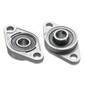 Zhenp 4 Stück Flanschlager-Gehäuse KP08 – 8 Mm Innendurchmesser, Aus Zinklegierung, Für 3D-Drucker & Maschinen (Silber)