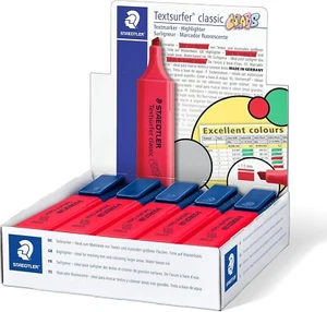 Bolígrafos iluminadores Staedtler 364 C-200 Classic Textsurfer, rojo excelente - Caja de 10 - Imagen 1 de 2
