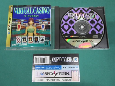 Sega Saturn -- Virtual Casino -- included spine card. *JAPAN GAME!!* SS. 15907 - Image 1 of 4