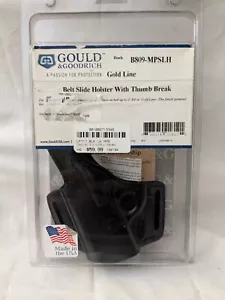 NEW GOULD & GOODRICH B809-MPSLH S&W M&P Shield LH BLACK BELT SLIDE THUMB BREAK - Picture 1 of 4