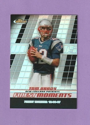 2008 Topps Finest #FM-TB Tom Brady Finest Moments BLACK Refractor #/99 HOF - Image 1 of 2