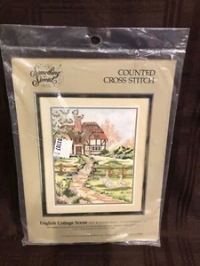 1988 NIP Something Special English Cottage Scene  Counted Cross Stitch Kit 50423 - Picture 1 of 2
