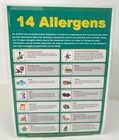 14 Food Allergens Sign Safer Food Better Business SFBB Poster Laminated x 1