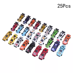 25Pcs Mini Alloy Race Car Toys Assorted Toy Set Model Boys Girls Kids Party - Picture 1 of 12