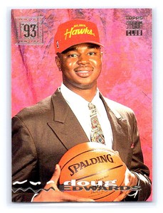Doug Edwards 1993 Stadium Club #150 Atlanta Hawks Rookie RC