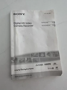 Manual For A Sony Handycam HDR-CX130 HDR-CX-160 HDR-CX180 - Picture 1 of 3