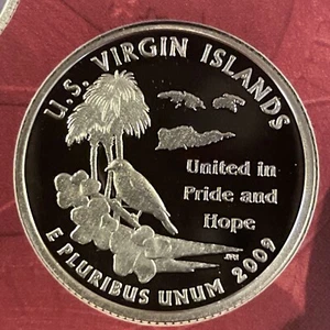 2009 S SILVER PROOF VIRGIN ISLANDS TERRITORIES QUARTER 90% SILVER - SHIPS FREE - Picture 1 of 2