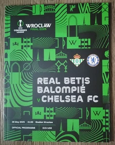 Programm UEFA Conference Final 2025 Real Betis Balompie - Chelsea FC - Bild 1 von 6