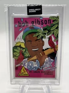Topps PROJECT 2020 Card #84 1959 Bob Gibson by Ermsy with Box - Picture 1 of 3