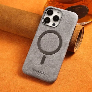 Slim Magnetic Cover Retro Business Leather Case For iPhone 13 14 15 16 Pro Max - Picture 1 of 17