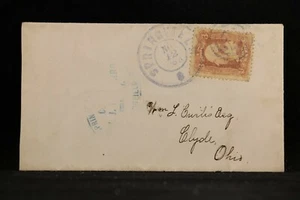 Ohio: Springfield 1868 #94 Cover, Rare Lilac CDS, Clark Co  - Picture 1 of 2