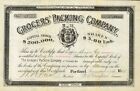 1884 Grocers Packing Co Stock Certificate