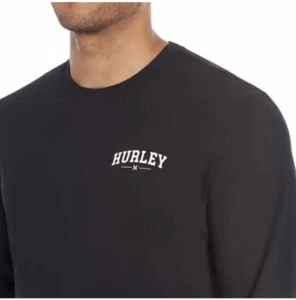 Mens HURLEY Graphic Long Sleeve T-Shirt - Picture 1 of 11