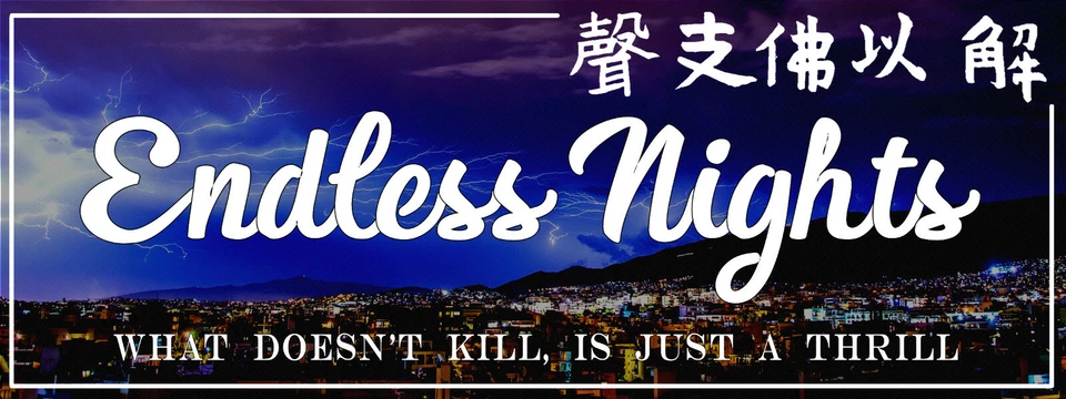 Endless Nights JDM Caja Slap Kanji Vinilo Calcomanía Adhesiva Drifting Racing 8" Foto 1 de 1