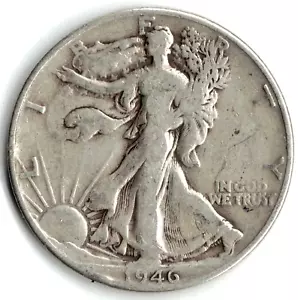 1946 Walking Liberty mezzo dollaro in OTTIME condizioni ~ VEDI LA SCANSIONE pz 14967 - Foto 1 di 5