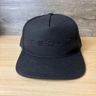 Tesla Hat Cap Snap Back Black Trucker Wool Cars Outdoors Adjustable - Image 1 of 4