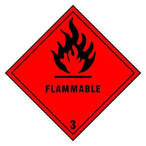 Brennbar 3 Schild oder Aufkleber | DANG0001 - Bild 1 von 2