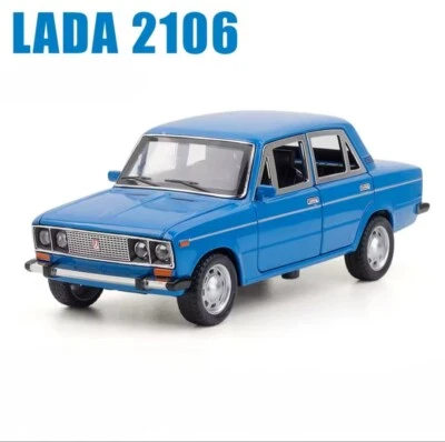 1/24 LADA 2106 Blue Alloy Car Diecast Model Collectible toy  Lights&sound uk - Image 1 of 4