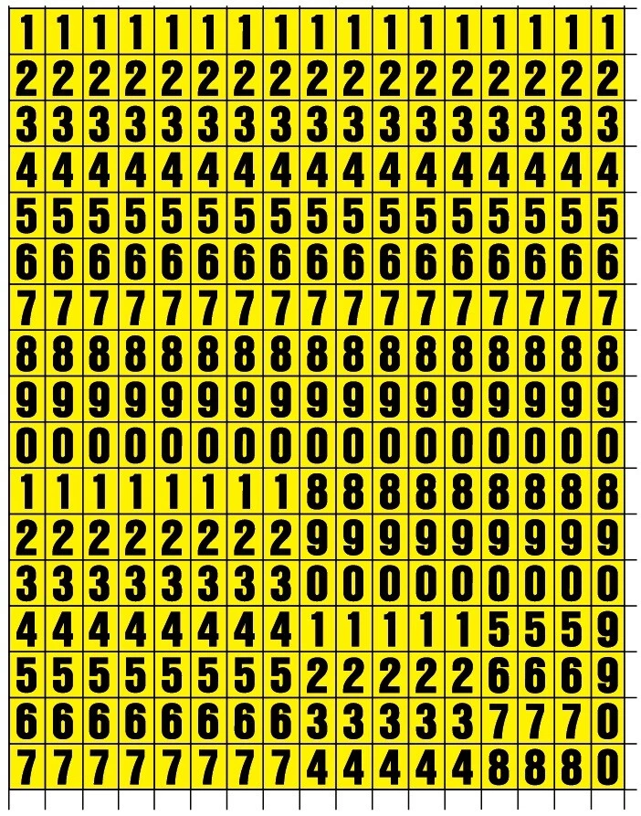 Pega en letras de vinilo, números, autoadhesivo 1/2 pulgada SOLO NÚMEROS PAQUETE COMBINADO Foto 1 de 2