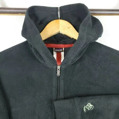 PATAGONIA RHYTHM Talla Grande Mujer Negra Cremallera Completa Sudadera con Capucha Synchilla Chaqueta Polar Foto 1 de 4