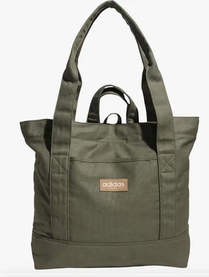New ADIDAS Canvas Laptop Work Travel School Tote Bag Olive Green Unisex MSRP $45 - Image 1 of 4