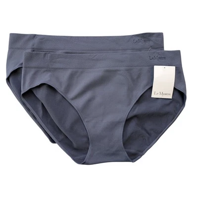 Calcinha de Biquíni Le Mystere Conforto Sem Costura 2 Pares Tamanho Pequeno Papiro Marfim Nova Com Etiqueta - Imagem 1 de 4