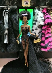 Intigurity Toys IT Company Fashion Royalty BLACK Lace Long Dress no Doll - Picture 1 of 5