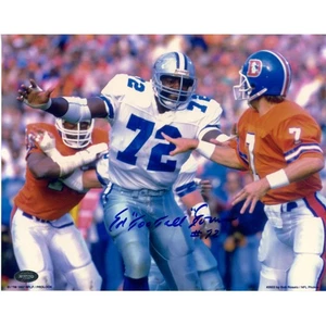 Ed Too Tall Jones Autographed Dallas Cowboys 8x10 Photo Mounted Memories 51526 - Picture 1 of 1