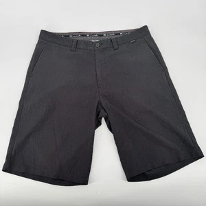 Travis Mathew Herren Größe 36 Golfshorts schwarz Nadelstreifen 11" Schrittlänge vorne flach - Bild 1 von 7