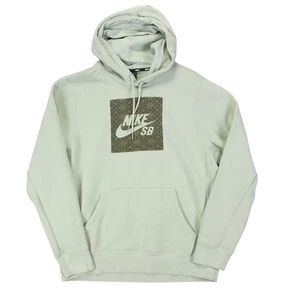 Nike SB Mens M Mint Green Patterned Logo Pullover Hoodie Cotton Poly Blend - Picture 1 of 12