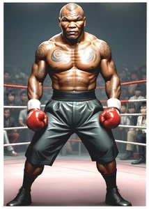 MIKE TYSON * Fun Novelty * ACEO * FUN BOXING ART * Art Card * ATC - Picture 1 of 2