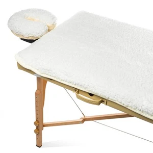 Fleece Salon Spa Massage Table Pad & Face Cradle Bed Covers - Picture 1 of 14