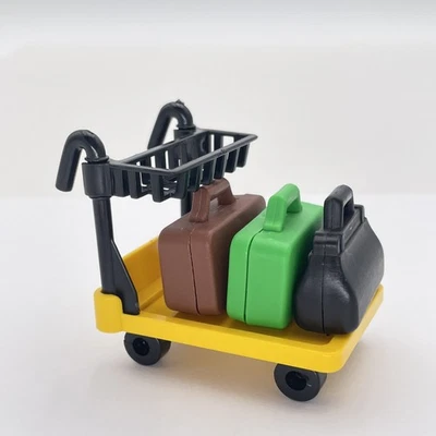 Playmobil Carro de Equipaje con 3 Maletas Accesorio Lote Usado en Excelente Condición Foto 1 de 4