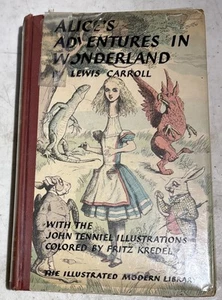 ALICE'S ADVENTURES IN WONDERLAND CARROLL GLASSINE Dust Jacket Modern Library - Picture 1 of 12