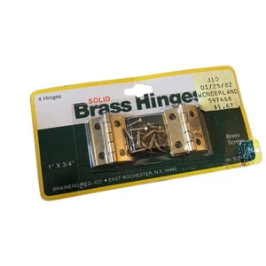 Bisagras Brainerd de latón macizo 4 por paquete 1" X 3/4" artículo #5100XC - Imagen 1 de 2