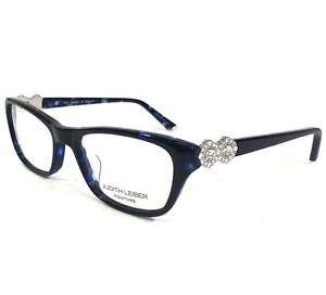 Judith Leiber Eyeglasses Frames Duet Sapphire Blue Clear Crystals 53-17-135