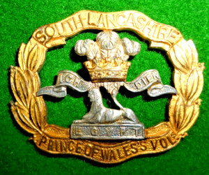 South Lancashire Regiment Prince of Wales Volunteers Officer's Beret Cap Badge